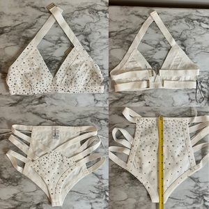 White Rhinestone Festival Set